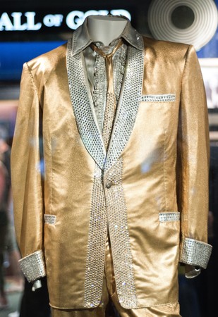 Elvis Presley's memrobilia at Graceland, September 30th 2010. It has become the second most-visited private home in America with over 600,000 visitors a year.のeditorial素材