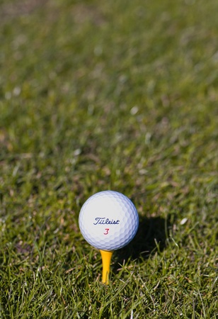 Titleist Golf Ball, England, March 14 2011. Titleist is the Worlds number one golf ball!のeditorial素材