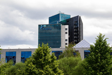Orenburg, Orenburg region, Russia - 04.13.2021: Gazprom's main office building in Orenburg