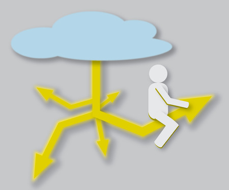 Ride the lightning - power, energy conceptのイラスト素材