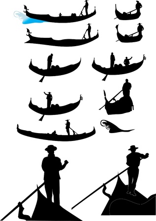 Gondolas in Veniceのイラスト素材
