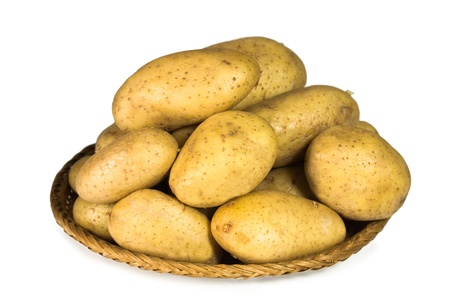 potato on white backgroundの写真素材