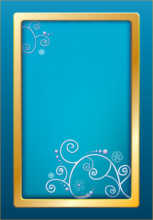  Golden frame.Vector decorative illustration for graphic design.のイラスト素材