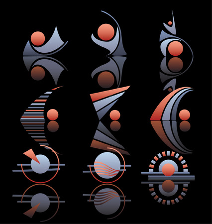 Vector  logo setのイラスト素材