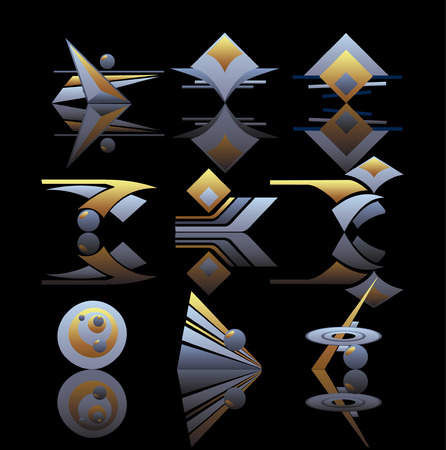 Vector  logo setのイラスト素材