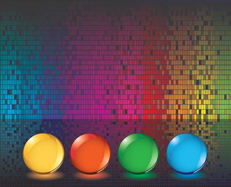  glass ballsのイラスト素材