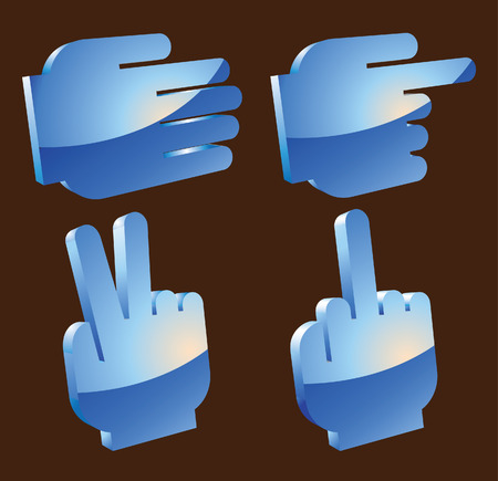  3D handsのイラスト素材