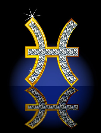 Sign of the Zodiac, depicted in the form of jewelry. のイラスト素材