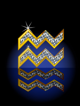 Sign of the Zodiac, depicted in the form of jewelry. のイラスト素材