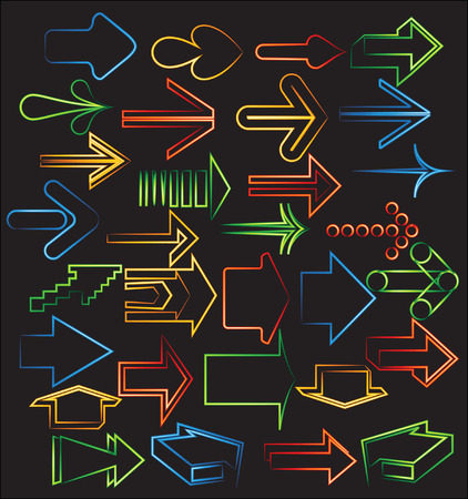 sketch arrowsのイラスト素材