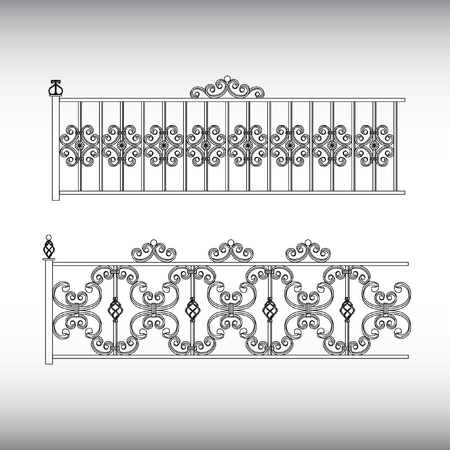 Gates forged, fenceのイラスト素材