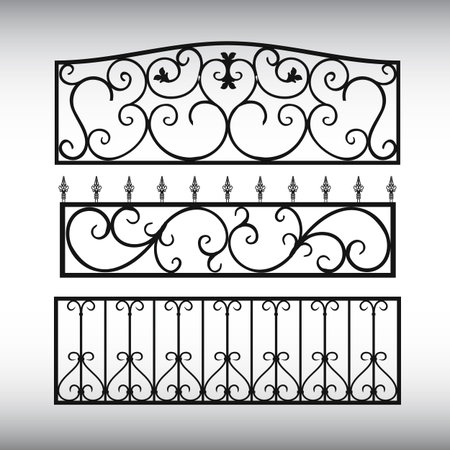 Gates forged, fenceのイラスト素材