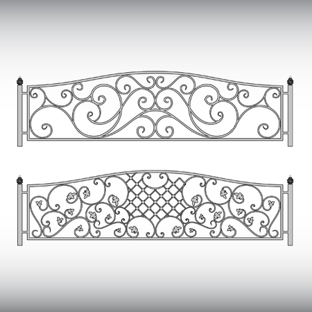 Gates forged, fenceのイラスト素材