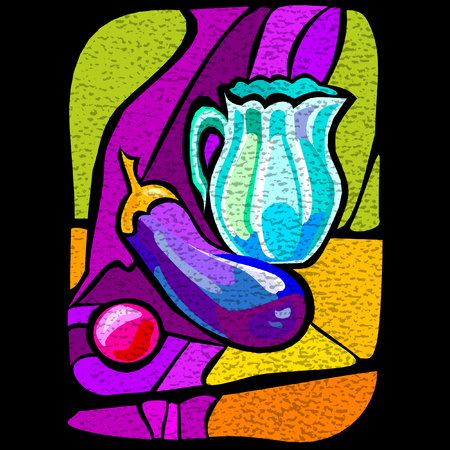 Stained glass  still lifeのイラスト素材