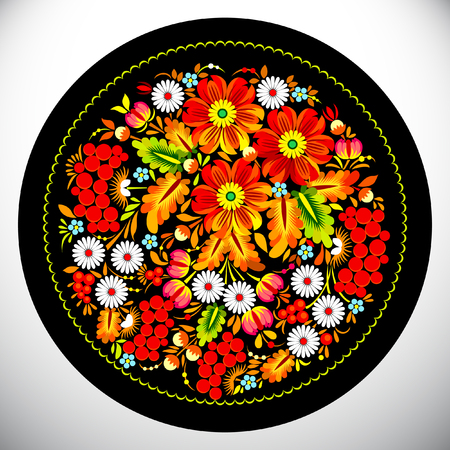 Petrykivka painting vector illustration.:: tasmeemME.com
