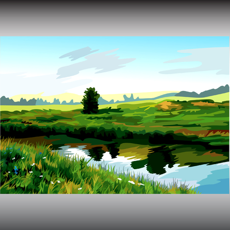 Russian landscapeのイラスト素材