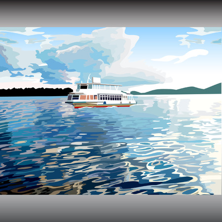 Summer landscapeのイラスト素材