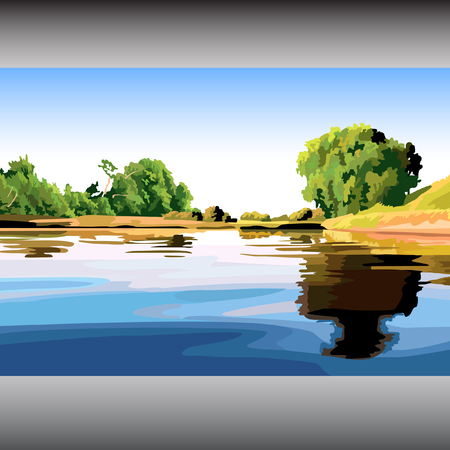 Summer landscapeのイラスト素材