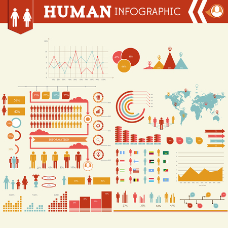 Infographic humanのイラスト素材