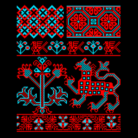 Ukrainian ornamentのイラスト素材