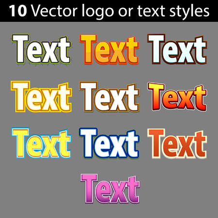 Vector  or text stylesのイラスト素材