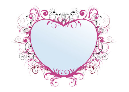 beautiful illustration of an abstract floral frameのイラスト素材