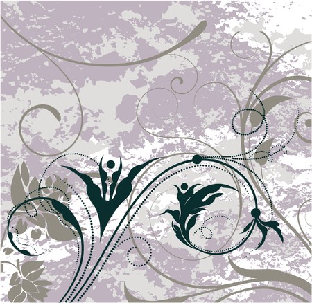 beautiful illustration of an abstract floral backgroundの写真素材