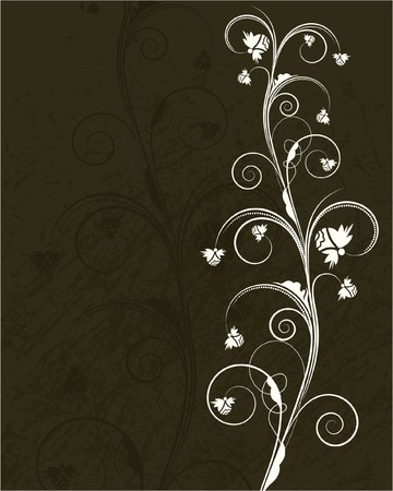 abstract illustration of a floral background with grungeの写真素材