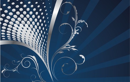 abstract illustration of a floral background with halftoneの写真素材