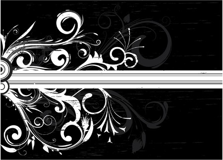 abstract illustration of a floral background with grungeの写真素材