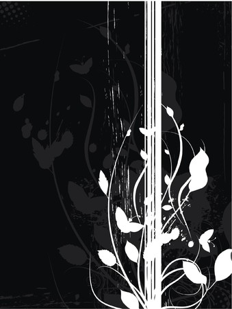 abstract illustration of a floral background with grungeの写真素材