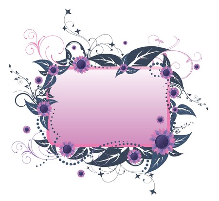 abstract illustration with floral and lots of leavesの写真素材