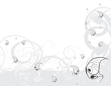 abstract illustration with floral and lots of leavesの写真素材