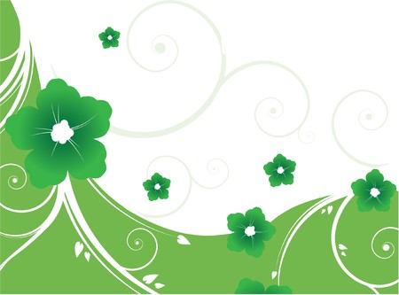 abstract illustration with floral and lots of leavesの写真素材