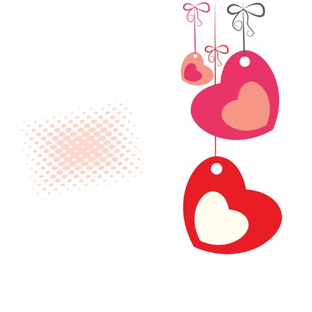 valentine illustration of a background with hearts の写真素材