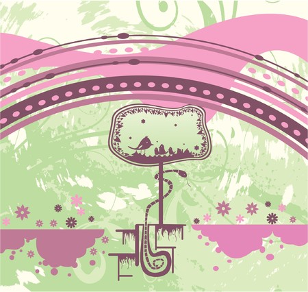 abstract illustration of a background with floralの写真素材