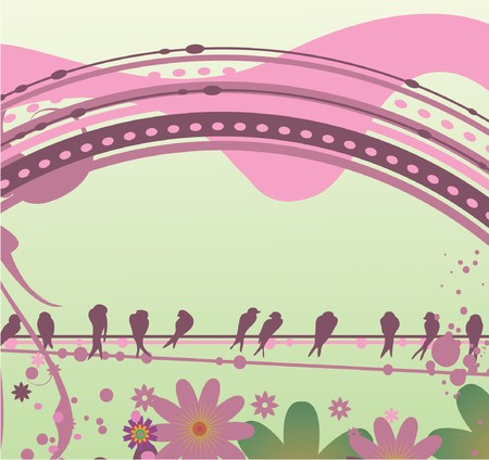 abstract illustration of a background with floralの写真素材