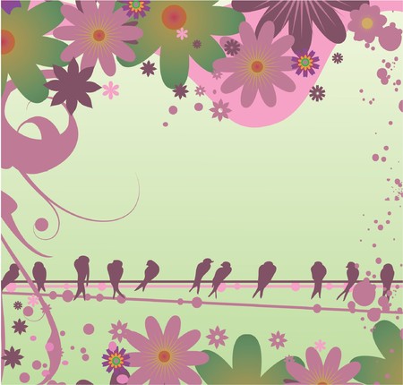 abstract illustration of a background with floralの写真素材