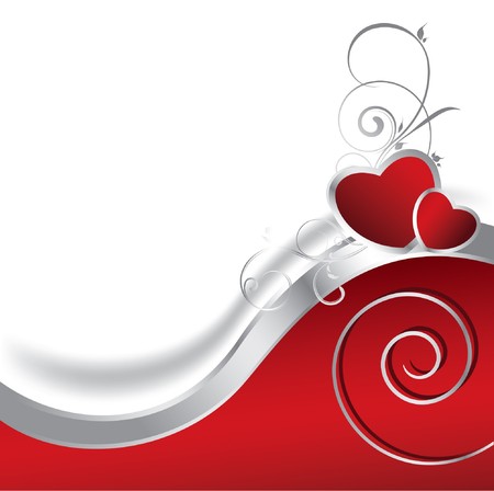 valentine illustration of a background with hearts の写真素材