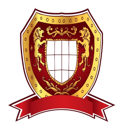 vintage illustration of a sticker with scrollの写真素材