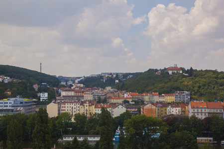 Prague, Czech Republic - July 13 2018: View to a city of Pragueのeditorial素材
