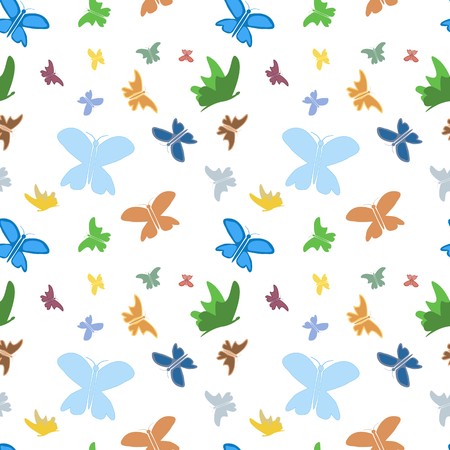 Seamless butterflies backgroundの写真素材