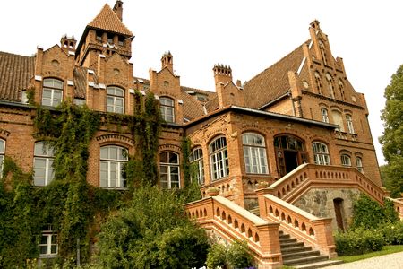 Jaunmoku Palace is the only fortified castle of the Order of Livonia that remains in Latvia. It was built in 1901の写真素材