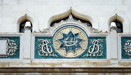 Middle East architecture with Arabic character in Israelの写真素材