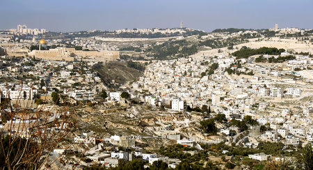 View of holy city Jerusalem , Israel