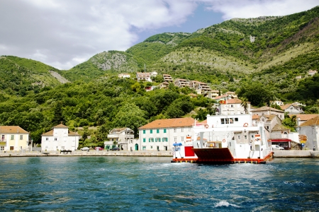  Panoramic view of Boka Kotorska Bay, Montenegroの写真素材
