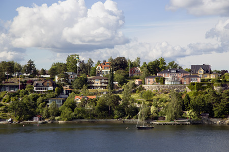 Landscape on Stockholm archipelago in Baltic seaのeditorial素材