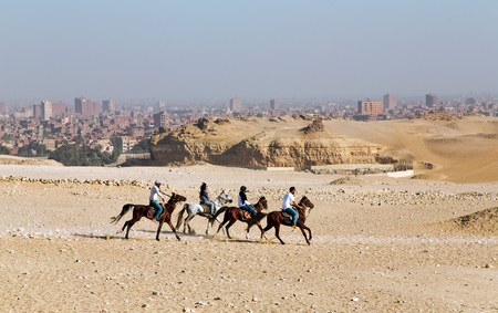 EGYPT, CAIRO, NOVEMBER, 2017 - On the Giza plateauのeditorial素材