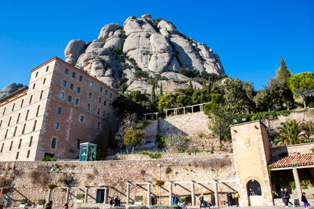 Santa Maria de Montserrat is spectacularly Benedictine Abbey in the mountains near Barcelona,...