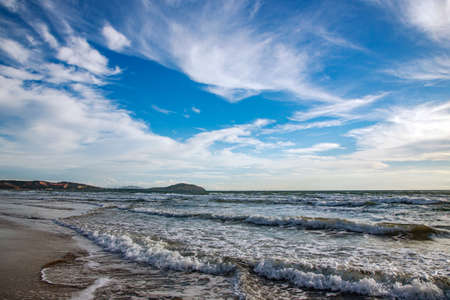 clouds in the blue sky over the South China Sea in Vietnamの写真素材